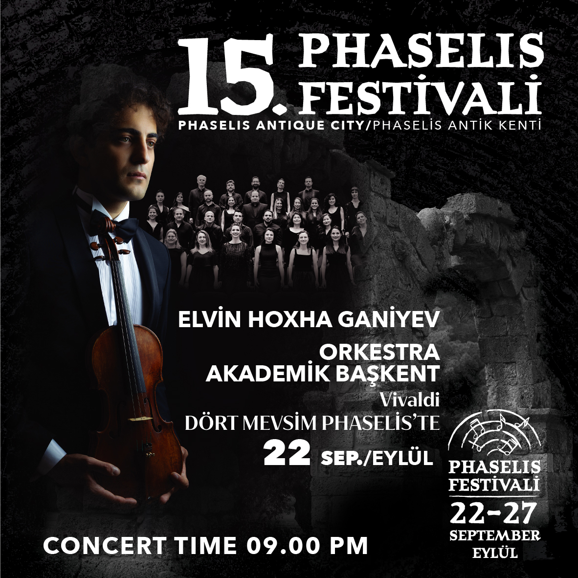 Tarih, doğa ve müzik 15. kez   Phaselis’in büyülü atmosferinde buluşuyor